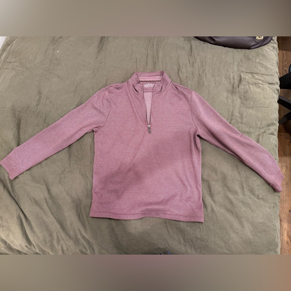 Vineyard Vines Bluffs Quarter-Zip | Burgundy | Medium View 5